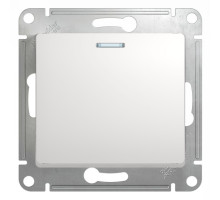 Выключатель 1-клавишный с подсветкой Schneider Electric Glossa GSL000113 Белый - GSL000113