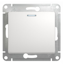 Выключатель 1-клавишный с подсветкой Schneider Electric Glossa GSL000113 Белый - GSL000113