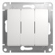 Выключатель 3-клавишный Schneider Electric Glossa GSL000131 Белый - GSL000131