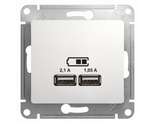 Розетка USB Schneider Electric Glossa GSL000133 Белый - GSL000133
