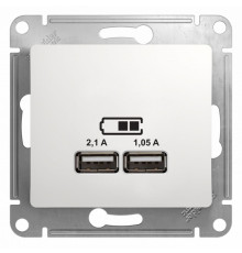 Розетка USB Schneider Electric Glossa GSL000133 Белый - GSL000133