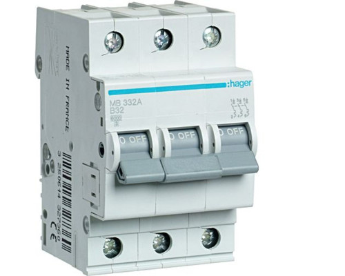 Автоматический выключатель 32/3/B (6kA) // Hager