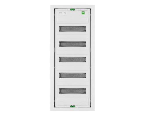Щит встраив. MSF 5x12M (60M), N/PE 2x(2x25+20x16mm2+19x10mm2), мет. дверь, белый RAL9016, 853x358x97
