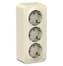 BLNRA010312 BLANCA О/У РОЗЕТКА 3-я с заземлением без штор. ИЗОЛ.ПЛ 16А, 250В, МОЛОЧНЫЙ - BLNRA010312
