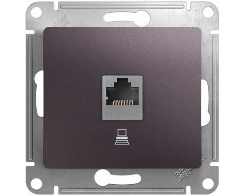 GSL001481K GLOSSA РОЗЕТКА компьютерная RJ45 кат.5E, механизм, СИРЕНЕВЫЙ ТУМАН