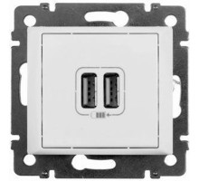 Valena - Розетка с 2-мя коннекторами USB, белая (инд. упаковка)