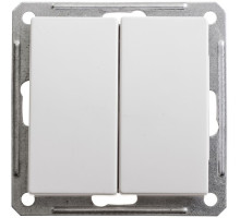Выключатель 2-клавишный Schneider Electric Wessen59 VS510-252-1-86 Белый | арт.VS510-252-1-86