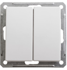Выключатель 2-клавишный Schneider Electric Wessen59 VS510-252-1-86 Белый | арт.VS510-252-1-86