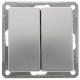 Выключатель 2-клавишный Schneider Electric Wessen59 VS510-252-5-86 Матовый хром | арт.VS510-252-5-86