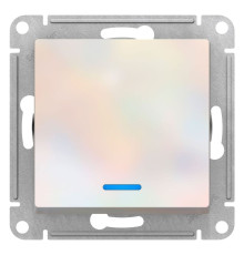 Переключатель 1-клавишный с подсветкой Schneider Electric AtlasDesign ATN000563 ШАМПАНЬ - ATN000563