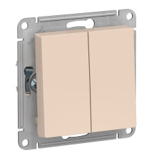 Переключатель 2-клавишный Schneider Electric AtlasDesign ATN000265 Бежевый - ATN000265