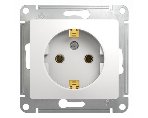 Розетка с заземлением без шторок Schneider Electric Glossa GSL000143 Белый - GSL000143