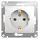 Розетка с заземлением без шторок Schneider Electric Glossa GSL000143 Белый - GSL000143