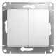 Выключатель 2-клавишный Schneider Electric Glossa GSL000151 Белый - GSL000151