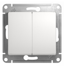 Переключатель 2-клавишный Schneider Electric Glossa GSL000165 Белый - GSL000165