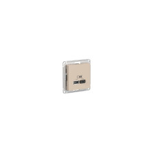 USB Розетка А+С, 5В/2,4А, 2х5В/1,2А, механизм, Песочный AtlasDesign ATN001239 | арт.ATN001239