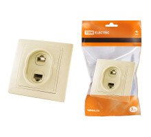 Розетка телефонная RJ11 + компьютерная RJ45 сл. кость "Таймыр" TDM