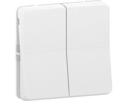 MUR39022 MUREVA S, ДВУХКЛАВИШНЫЙ ПЕРЕКЛЮЧАТЕЛЬ, сх. 6+6, механизм, БЕЛЫЙ, IP55 | арт.MUR39022