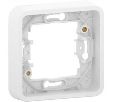 MUR39107 MUREVA S, РАМКА, 1-постовая без винтов, БЕЛЫЙ, IP55 | арт.MUR39107