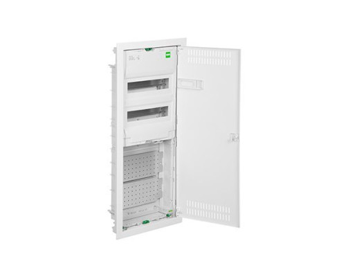 Щит встраив. MSF TWIN RP комбинированный, 2*12M+2xМП перф., N/PE-шинки, 1xSCHUKO, мет. дверь, белый RAL9016, 358x853x94mm, IP30 | арт.2015-02S