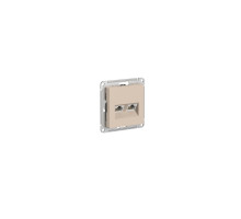 Розетка двойная компьютерная RJ45+RJ45, кат.5Е, механизм, Песочный AtlasDesign ATN001285 | арт.ATN001285
