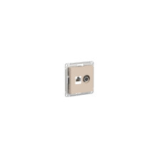 Розетка двойная ТВ + компьютерная RJ45, кат. 5Е, Песочный AtlasDesign ATN001289 | арт.ATN001289