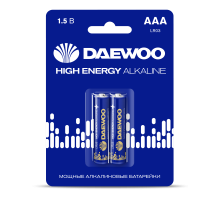 AAA 2шт DAEWOO HIGH ENERGY Alkaline LR03 BL-2