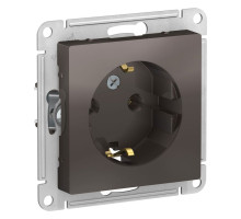 Розетка с заземлением без шторок Schneider Electric AtlasDesign ATN000643 Мокко - ATN000643