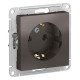 Розетка с заземлением без шторок Schneider Electric AtlasDesign ATN000643 Мокко - ATN000643