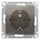 Розетка с заземлением без шторок Schneider Electric AtlasDesign ATN000943 Сталь - ATN000943