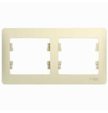 Рамка на 2 поста горизонтальная Schneider Electric Glossa GSL000202 Бежевый - GSL000202