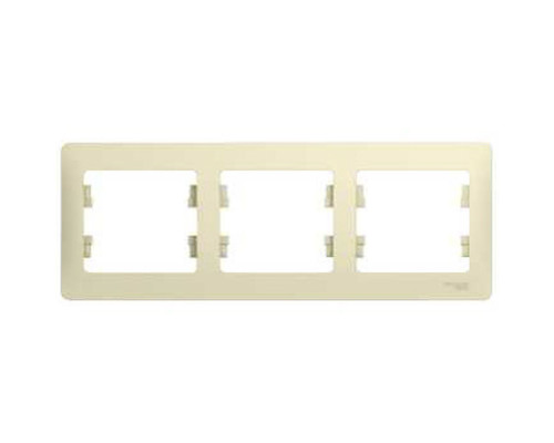 Рамка на 3 поста горизонтальная Schneider Electric Glossa GSL000203 Бежевый - GSL000203