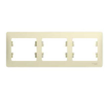 Рамка на 3 поста горизонтальная Schneider Electric Glossa GSL000203 Бежевый - GSL000203