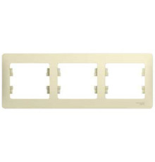 Рамка на 3 поста горизонтальная Schneider Electric Glossa GSL000203 Бежевый - GSL000203