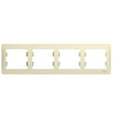 Рамка на 4 поста горизонтальная Schneider Electric Glossa GSL000204 Бежевый - GSL000204