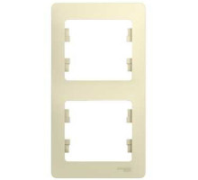 Рамка на 2 поста вертикальная Schneider Electric Glossa GSL000206 Бежевый - GSL000206