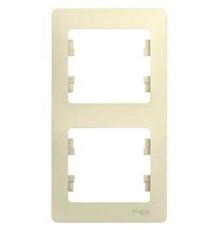 Рамка на 2 поста вертикальная Schneider Electric Glossa GSL000206 Бежевый - GSL000206