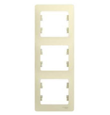 Рамка на 3 поста вертикальная Schneider Electric Glossa GSL000207 Бежевый - GSL000207