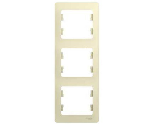 Рамка на 3 поста вертикальная Schneider Electric Glossa GSL000207 Бежевый - GSL000207