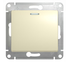 Выключатель 1-клавишный с подсветкой Schneider Electric Glossa GSL000213 Бежевый - GSL000213