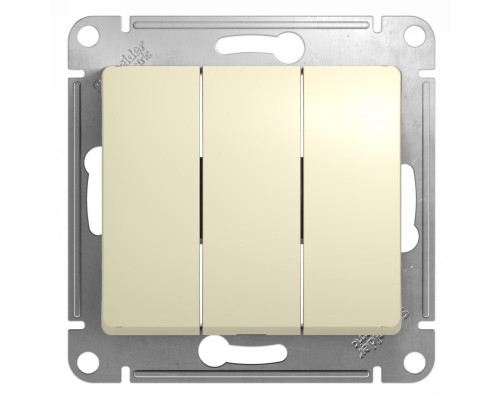 Выключатель 3-клавишный Schneider Electric Glossa GSL000231 Бежевый - GSL000231