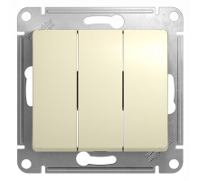 Выключатель 3-клавишный Schneider Electric Glossa GSL000231 Бежевый - GSL000231