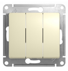 Выключатель 3-клавишный Schneider Electric Glossa GSL000231 Бежевый - GSL000231