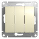 Выключатель 3-клавишный Schneider Electric Glossa GSL000231 Бежевый - GSL000231