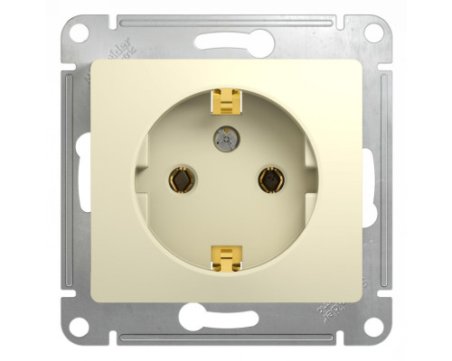 Розетка с заземлением без шторок Schneider Electric Glossa GSL000243 Бежевый - GSL000243