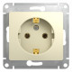 Розетка с заземлением без шторок Schneider Electric Glossa GSL000243 Бежевый - GSL000243