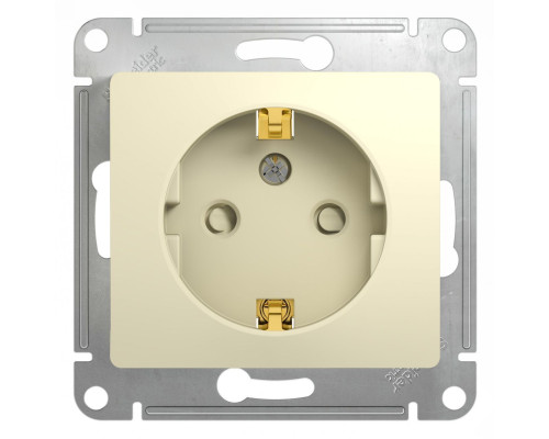Розетка с заземлением со шторками Schneider Electric Glossa GSL000245 Бежевый - GSL000245