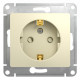 Розетка с заземлением со шторками Schneider Electric Glossa GSL000245 Бежевый - GSL000245