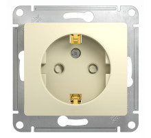 Розетка с заземлением со шторками Schneider Electric Glossa GSL000245 Бежевый - GSL000245