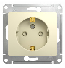 Розетка с заземлением со шторками Schneider Electric Glossa GSL000245 Бежевый - GSL000245